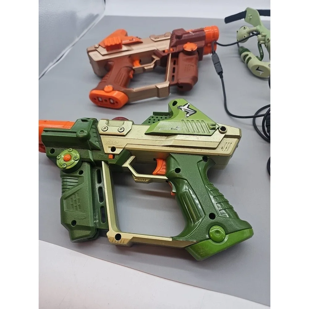 Lazer Tag 2004 Tiger Electronics Green Orange Team Ops Lot Laser Guns Goggles